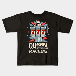 Queen of the Slot Machine Las Vegas Lucky Casino Gambling Kids T-Shirt